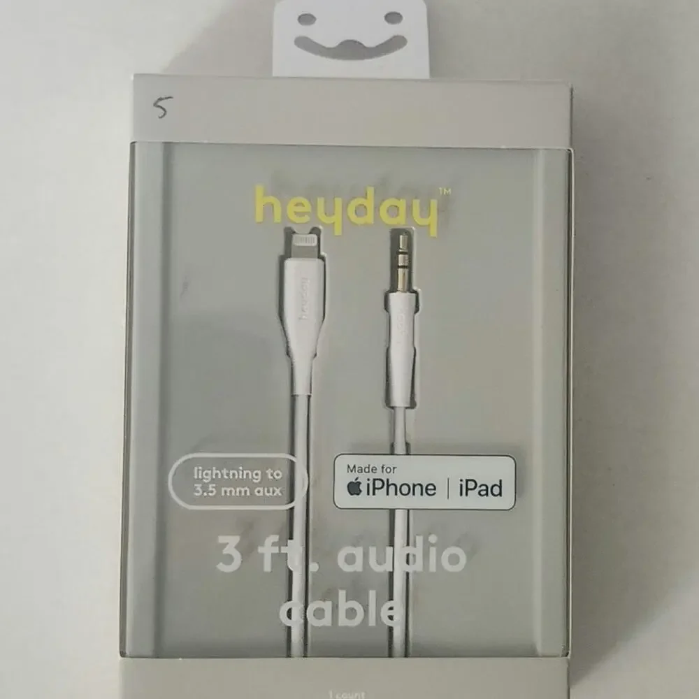 Heyday lightning 3 ft audio cable for iPhone/ ipad